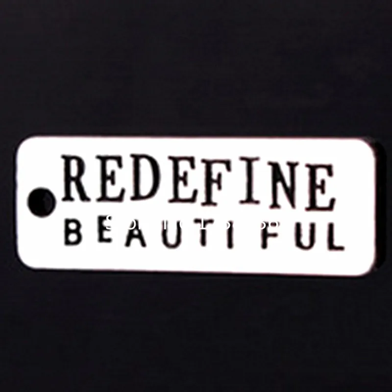 Alloy Antique Silver Plated Rectangle Shape Redefine Beautiful Charm Message Stamped Jewelry Accessory Custom | Украшения и