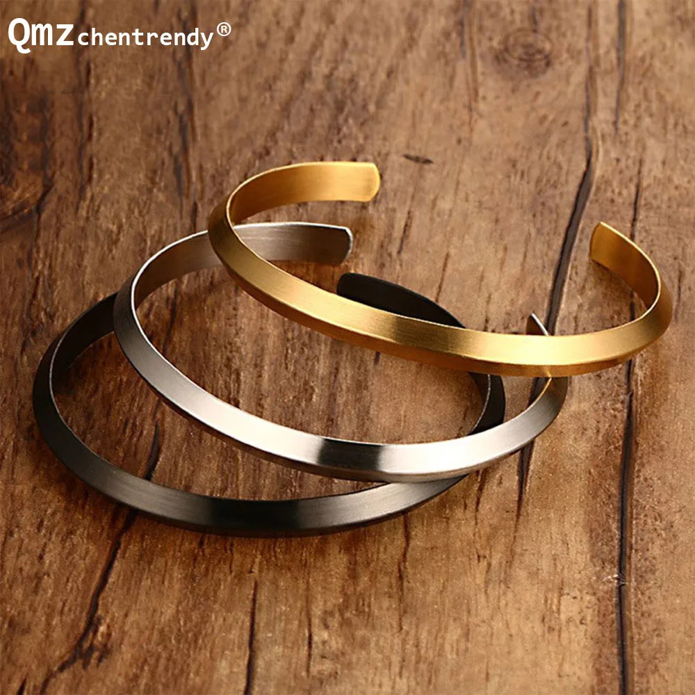 Girls Simple Style Northern Europe Gold Black Punk Bracelets Stainless Steel 6mm Cuff Bangle For Women Wholesale Price
Girls Simple Style Northern Europe Gold Black Punk Bracelets Stainless Steel 6mm Cuff Bangle For Women Wholesale Price