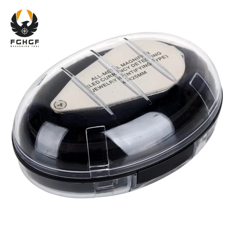 FGHGF 40X 25mm Mini Foldable Pocket Folding Magnifier Metal Magnifying Glass Tool Loupe With LED Light Lamp
FGHGF 40X 25mm Mini Foldable Pocket Folding Magnifier Metal Magnifying Glass Tool Loupe With LED Light Lamp