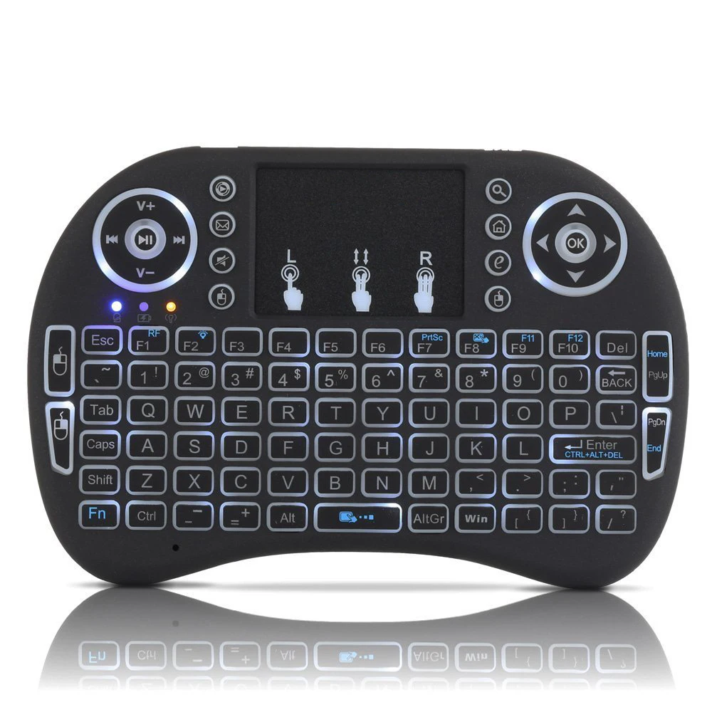 i8 3 Color Backlight Wireless Keyboard Air Mouse With Touchpad Mouse Combo Rechargeable Battery for Android Smart TV PC
i8 3 Color Backlight Wireless Keyboard Air Mouse With Touchpad Mouse Combo Rechargeable Battery for Android Smart TV PC