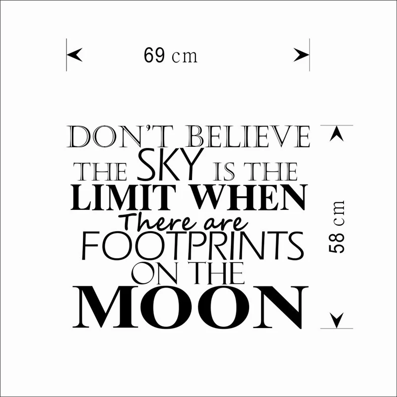 don't believe the sky is the limit vinyl wall stickers letters living room indoor wall art decor diy removable decals decoration
don't believe the sky is the limit vinyl wall stickers letters living room indoor wall art decor diy removable decals decoration