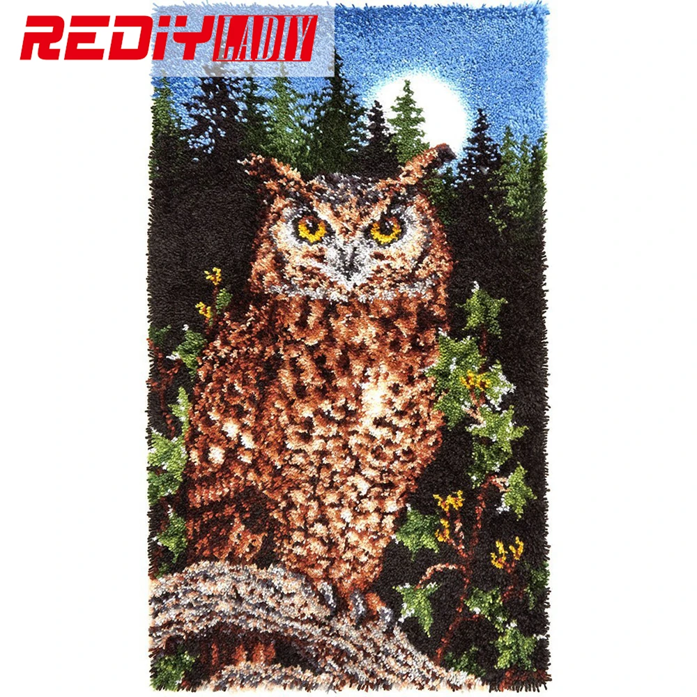 REDIY LADIY Latch Hook Rug Crocheting Cushion Wall Tapestry Pre-Printed Canvas Yarn Embroidery Mat Guardian Owl Carpet 110x63cm
REDIY LADIY Latch Hook Rug Crocheting Cushion Wall Tapestry Pre-Printed Canvas Yarn Embroidery Mat Guardian Owl Carpet 110x63cm