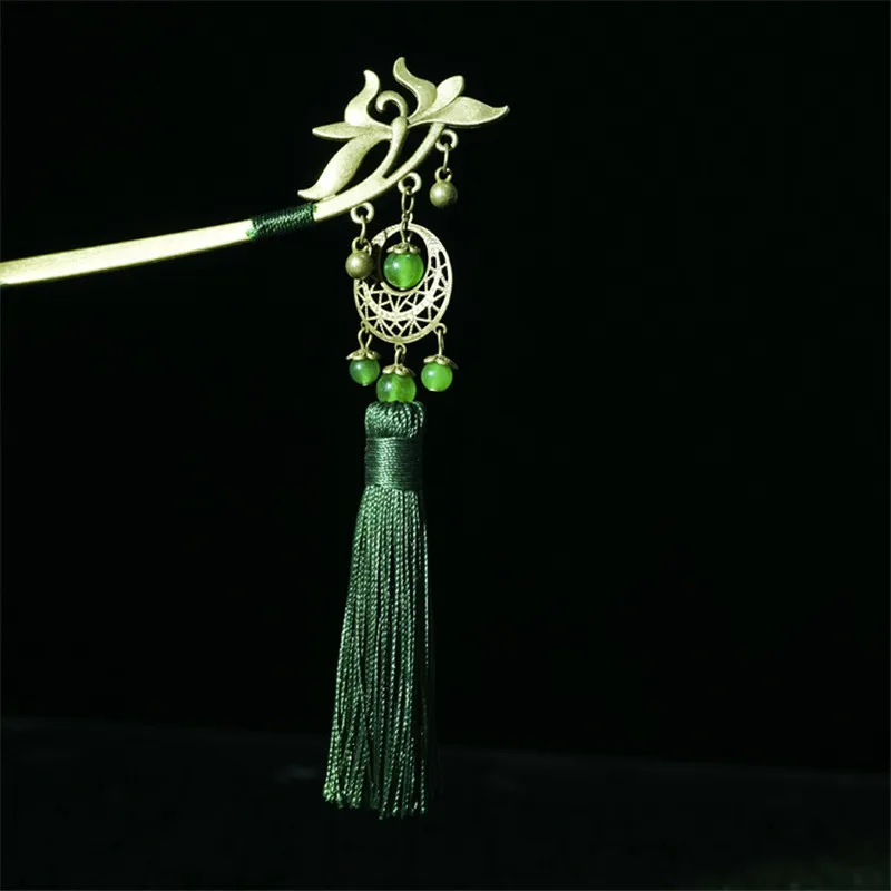 Hair Sticks For Women Vertical Clip New Arrival Retro Green Tassel Headwear Jewelry Accessories Wedding Decoration Tiara BF14
Hair Sticks For Women Vertical Clip New Arrival Retro Green Tassel Headwear Jewelry Accessories Wedding Decoration Tiara BF14