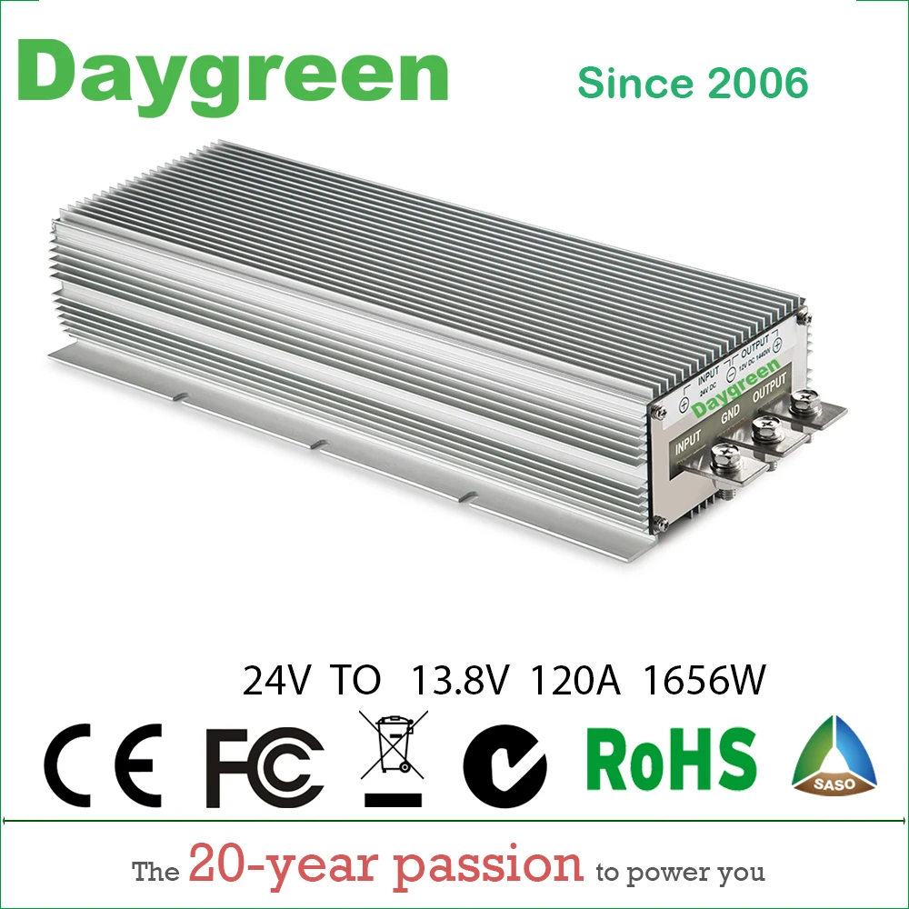 24 В до 13 8 120AMP DC автомобильный понижающий преобразователь Daygreen CE RoHS AU EU US |