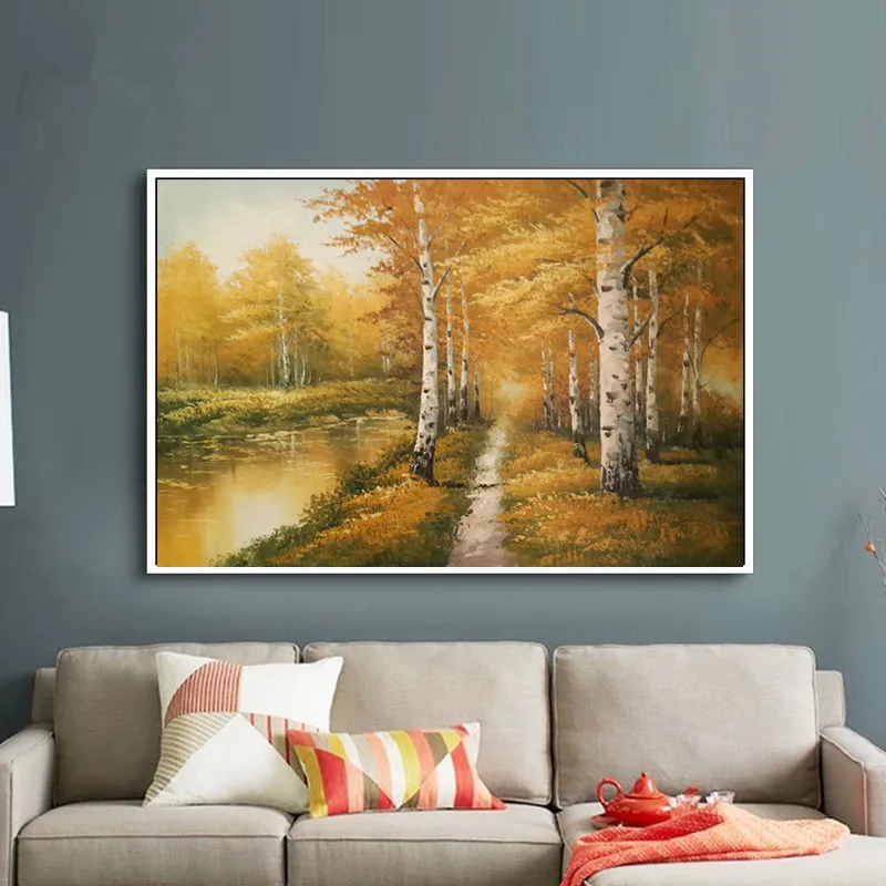 Hand Painted oil Painting on Canvas Landscape Wall art picture The autumn woods yellow home decoration for living room
Hand Painted oil Painting on Canvas Landscape Wall art picture The autumn woods yellow home decoration for living room