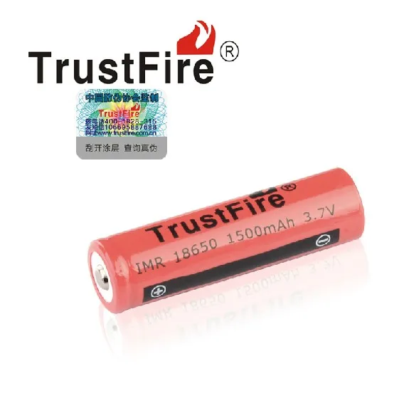 TrustFire IMR 18650 3 7 в 1500 мАч перезаряжаемая батарея литий-ионные батареи светодиодный