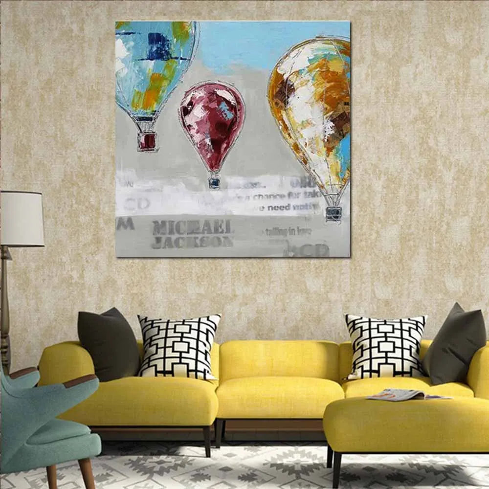 100% Handmade Cartoon Abstract Hot Air Balloon Canvas Oil Paintings Hot Air Balloon Wall Picture Children's Room Home Wall Decor
100% Handmade Cartoon Abstract Hot Air Balloon Canvas Oil Paintings Hot Air Balloon Wall Picture Children's Room Home Wall Decor
