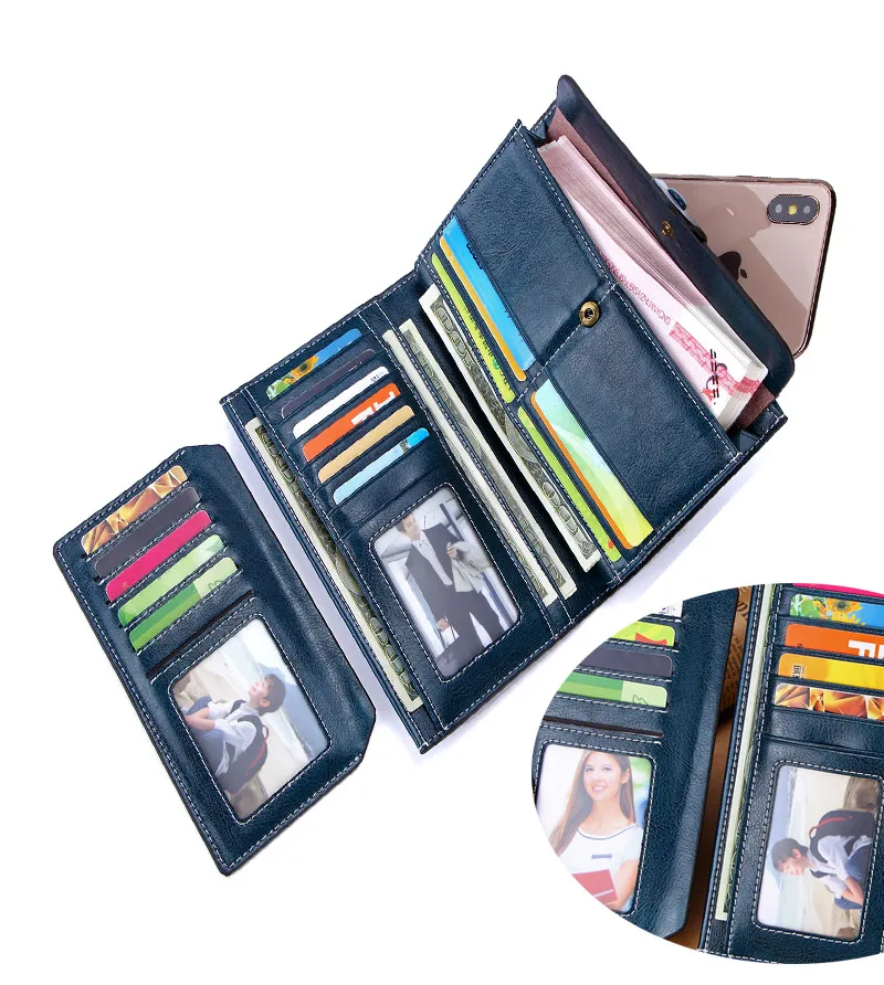 Large Genuine Leather Wallet Women Removable Card holder Purse Female Leather Clutch Purse Lady Long Clutches Phone Bag Coin
Large Genuine Leather Wallet Women Removable Card holder Purse Female Leather Clutch Purse Lady Long Clutches Phone Bag Coin