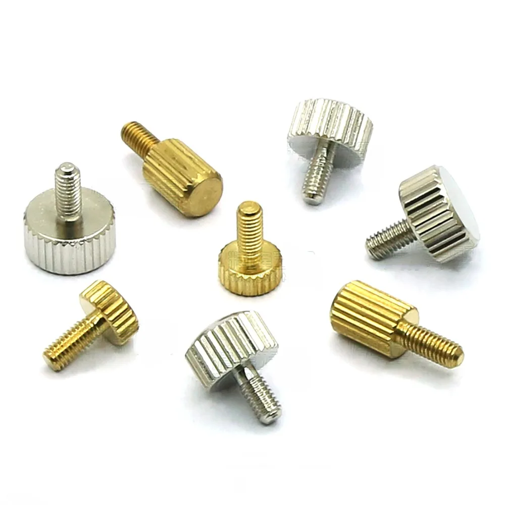 10Pcs M3 M4 Brass Flat Head Hand Tighten Thumb Screws Non-standard Knurled Computer Screws Length 4.5/6/6.5/7/9/10mm
10Pcs M3 M4 Brass Flat Head Hand Tighten Thumb Screws Non-standard Knurled Computer Screws Length 4.5/6/6.5/7/9/10mm