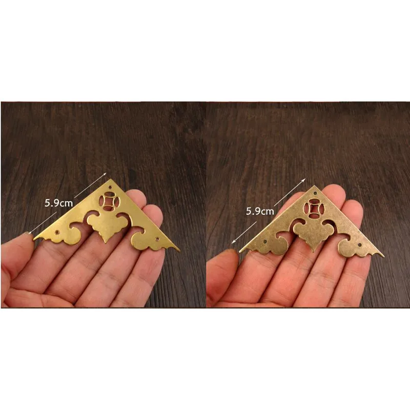 Vintage Flat Brass Corners,Wooden Boxes Wine Coin Heart Copper Protectors,Chinese Hollow Triangle Covers With Pins,5.9cm,8Pcs
Vintage Flat Brass Corners,Wooden Boxes Wine Coin Heart Copper Protectors,Chinese Hollow Triangle Covers With Pins,5.9cm,8Pcs