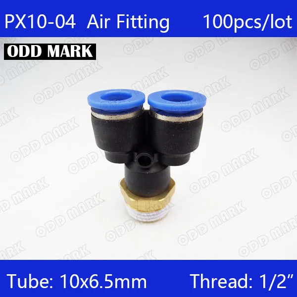 Free shipping 100Pcs PX10-04, 1/2" PT Thread to 10mm Push In Fitting Y Type Quick Coupler
Free shipping 100Pcs PX10-04, 1/2" PT Thread to 10mm Push In Fitting Y Type Quick Coupler