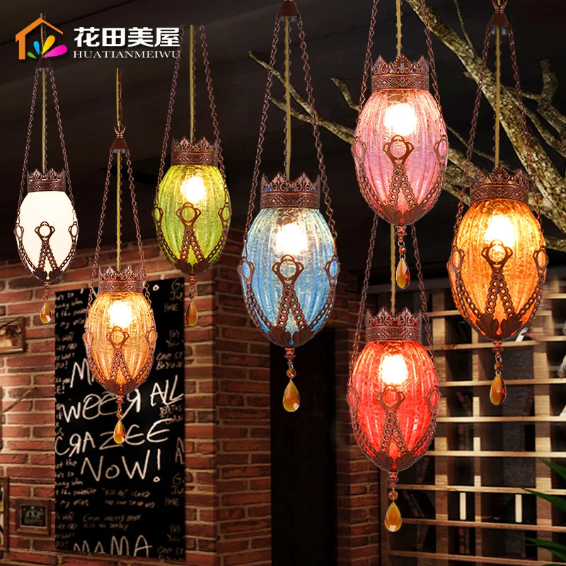 Mancoffee Cafe Southeast Asia Bohemia Colorful Glass Crystal Pendant Light Vintage Pendant Lamp Restaurant Droplight
Mancoffee Cafe Southeast Asia Bohemia Colorful Glass Crystal Pendant Light Vintage Pendant Lamp Restaurant Droplight