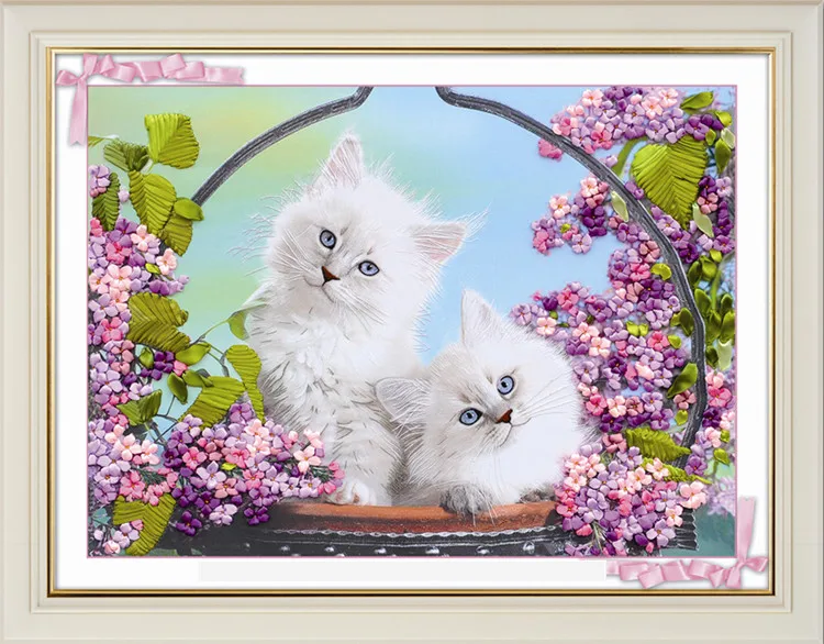 kitten New flower craft gift wall pattern various color flower unfinished 3D Ribbon cross stitch DIY embroidery stitching 10pcs
kitten New flower craft gift wall pattern various color flower unfinished 3D Ribbon cross stitch DIY embroidery stitching 10pcs