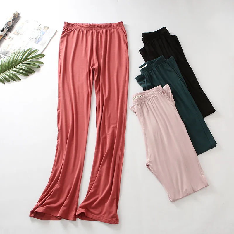 Summer Autumn Women Thin Long Pants Elastic High Waist Modal Trousers Female Loose Wide Leg Pants Casual Pants Plus Size AB1518
Summer Autumn Women Thin Long Pants Elastic High Waist Modal Trousers Female Loose Wide Leg Pants Casual Pants Plus Size AB1518