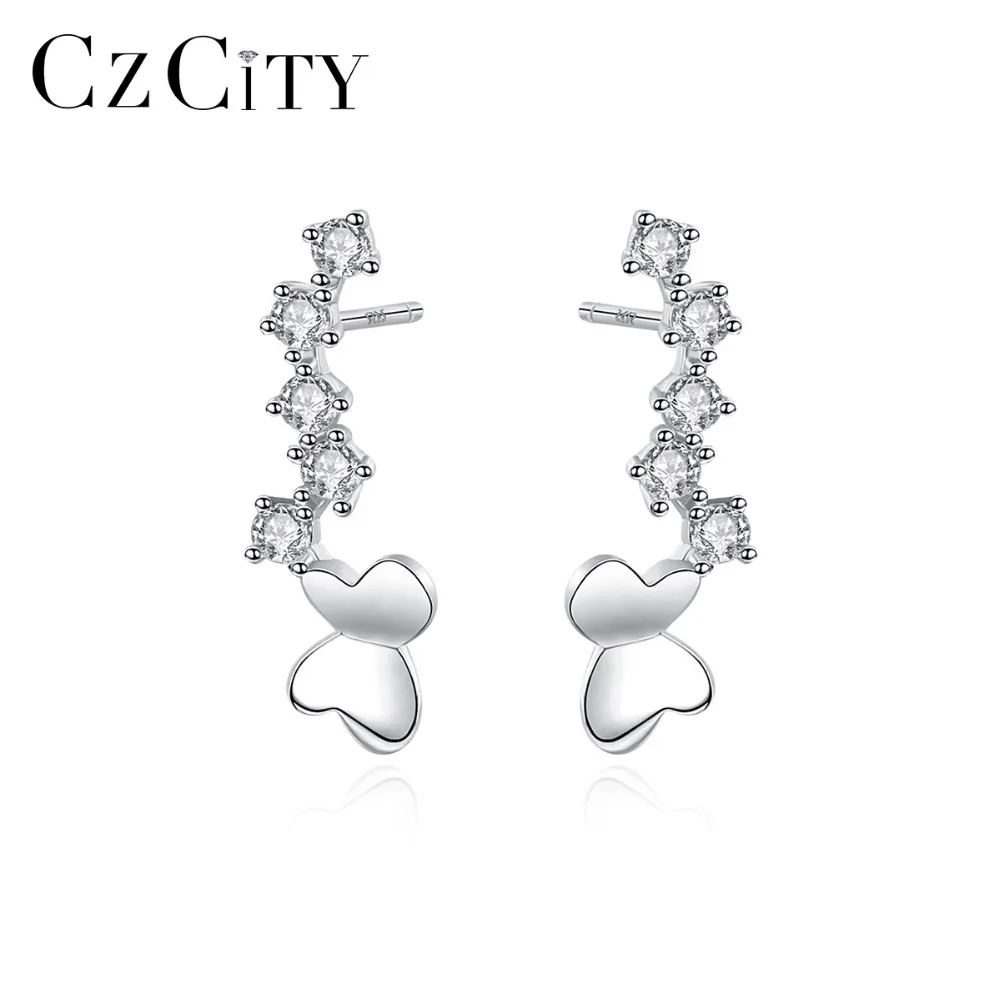 CZCITY Fashion Korean Butterfly Stud Earrings for Women Romantic Design Girls Small Zircon Earrings Brand Silver 925 Jewellery
CZCITY Fashion Korean Butterfly Stud Earrings for Women Romantic Design Girls Small Zircon Earrings Brand Silver 925 Jewellery