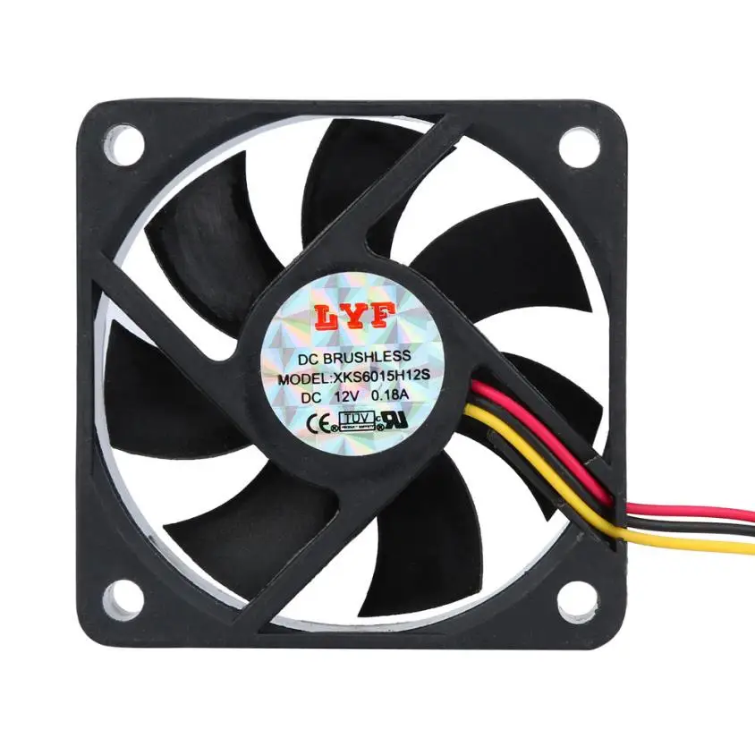 DC 12V 3Pin 60X60*15 мм PC чехол для процессора вентилятор охлаждения большой радиатор