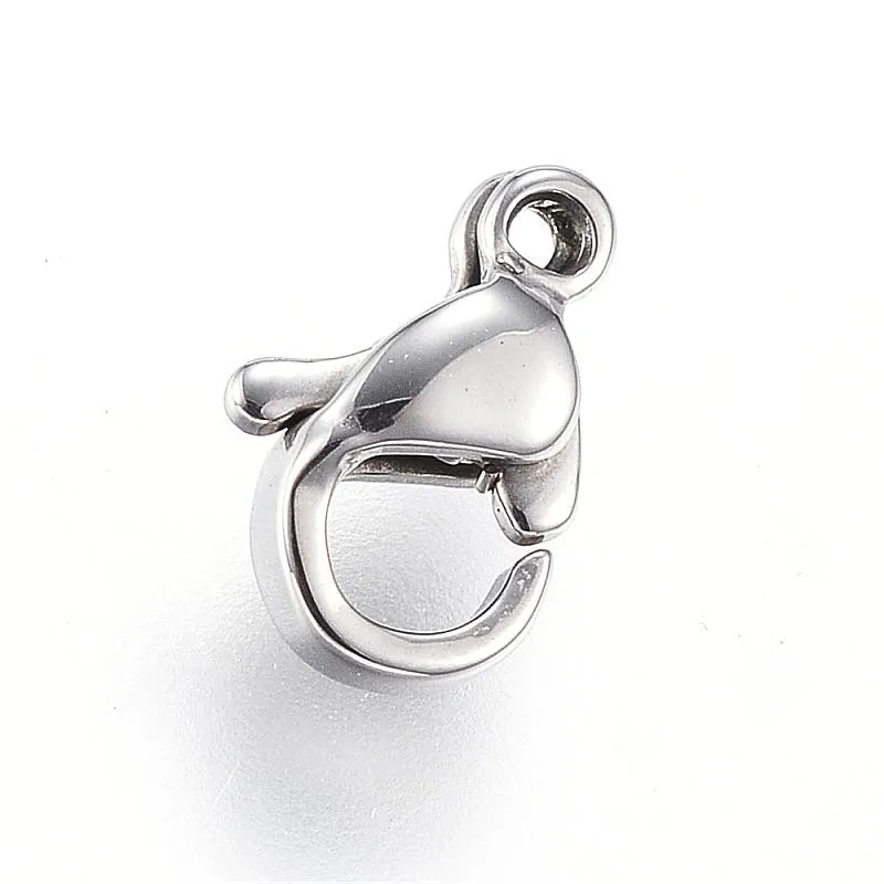 100pcs 304 Stainless Steel Lobster Clasps Connector End Clasp Grade A for Jewelry Making 12x8x4mm hole: 1mm inner diameter:4mm
100pcs 304 Stainless Steel Lobster Clasps Connector End Clasp Grade A for Jewelry Making 12x8x4mm hole: 1mm inner diameter:4mm