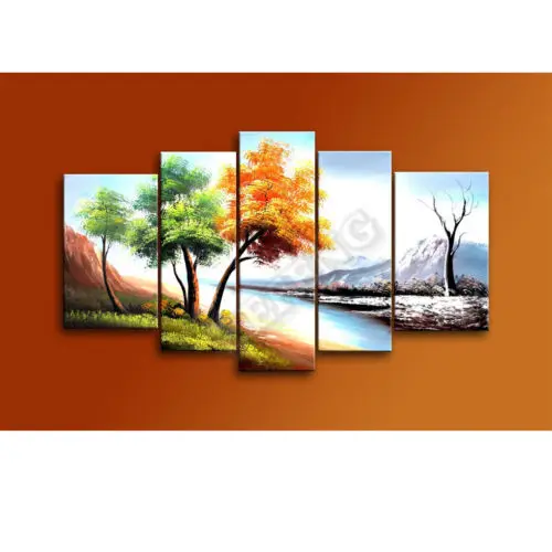 Hand Painted Mordern Oil Paintings Autumn Winter Trees Landscape 5 Panels Canvas
Hand Painted Mordern Oil Paintings Autumn Winter Trees Landscape 5 Panels Canvas