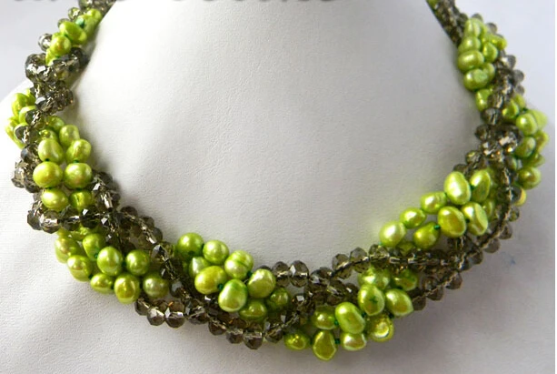 Ожерелье с жемчугом 4 нити 17 дюймов|crystal necklace|necklace necklacefreshwater pearl necklace |