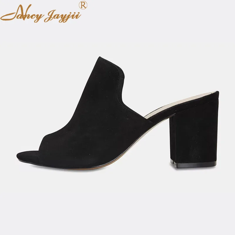 Woman Shoes Adult Slippers Black Solid High Square heels Indoor&Outside Spring/Autumn Basic Casual Fashion Leisure Classic
Woman Shoes Adult Slippers Black Solid High Square heels Indoor&Outside Spring/Autumn Basic Casual Fashion Leisure Classic