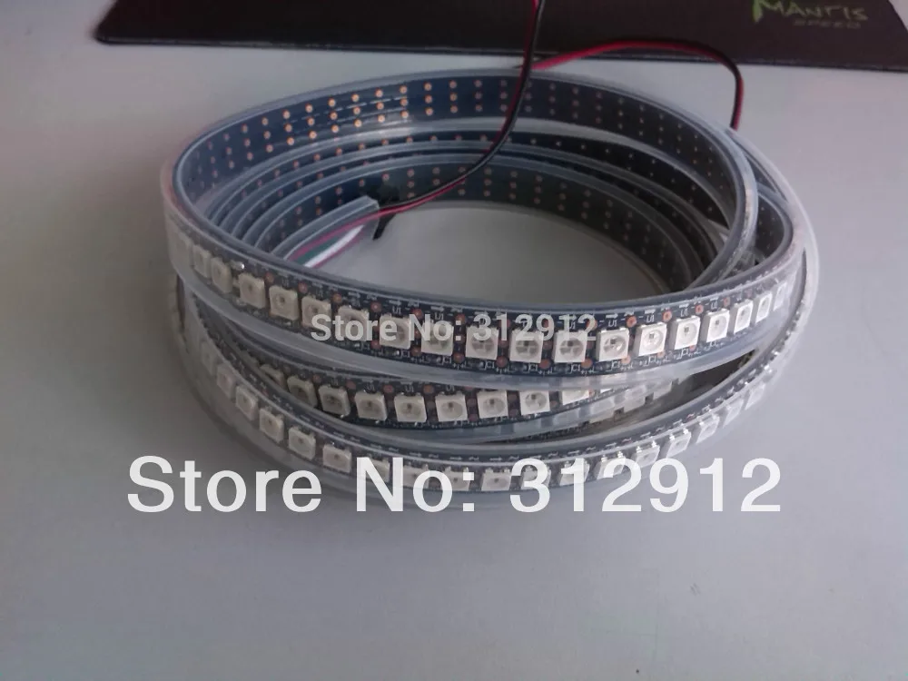 144leds/m WS2812B(5050 rgb led with WS2811 IC built-in) led pixel strip,DC5V,2m long;waterproof in silicon tube;BLACK PCB
144leds/m WS2812B(5050 rgb led with WS2811 IC built-in) led pixel strip,DC5V,2m long;waterproof in silicon tube;BLACK PCB