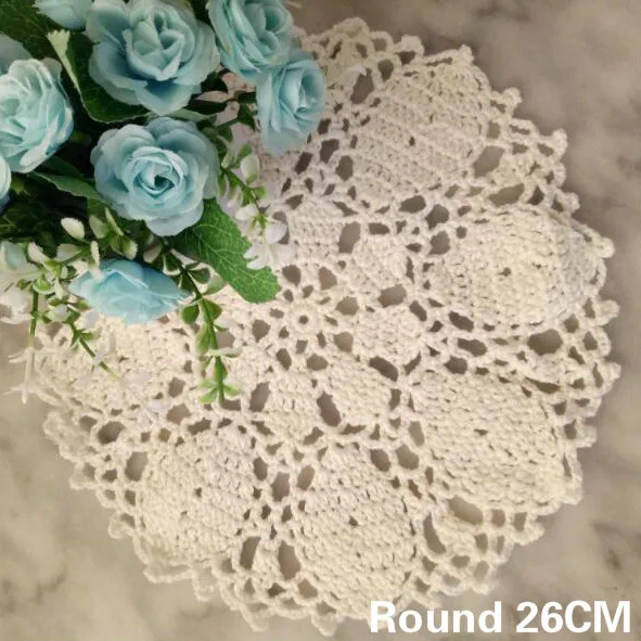 26CM Round Modern Handmade Cotton Placemat Cup Coaster Kitchen Christmas Table Mat Cloth Lace Crochet Tea Coffee Doily Wedding
26CM Round Modern Handmade Cotton Placemat Cup Coaster Kitchen Christmas Table Mat Cloth Lace Crochet Tea Coffee Doily Wedding