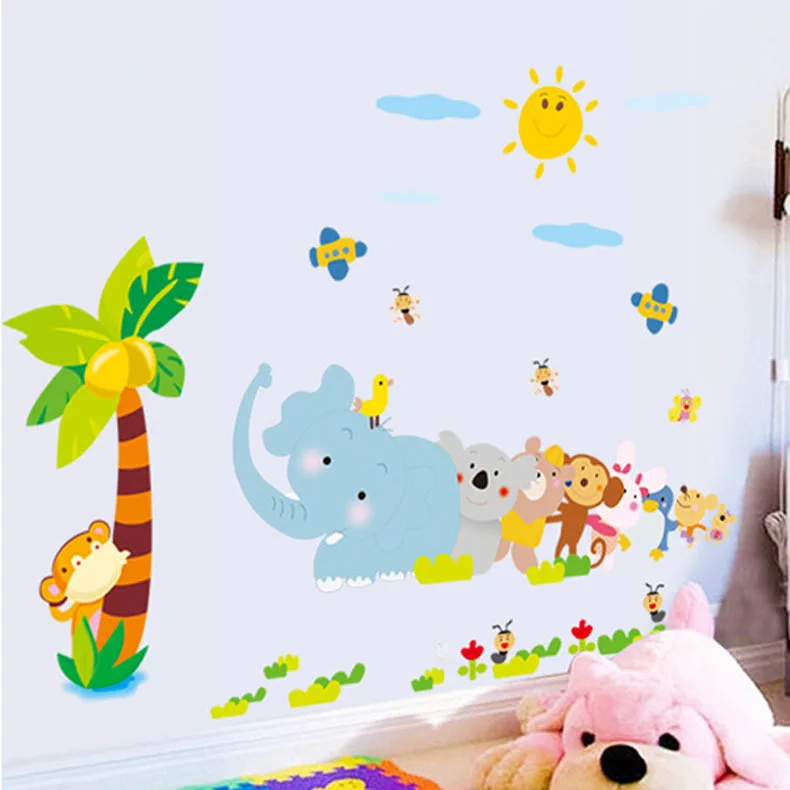 Jungle Wild Animal PVC Wall Sticker Decals For Kids Baby Bedroom House Decoration Hot Selling
Jungle Wild Animal PVC Wall Sticker Decals For Kids Baby Bedroom House Decoration Hot Selling