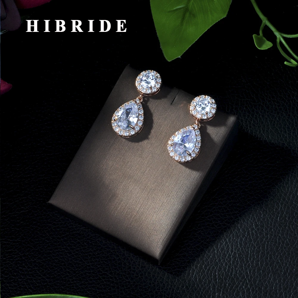 HIBRIDE Dangle Earrings Gold-Color AAA Cubic Zirconia Pendant Drop Earrings For Women Bridal Anniversary Gifts E-28
HIBRIDE Dangle Earrings Gold-Color AAA Cubic Zirconia Pendant Drop Earrings For Women Bridal Anniversary Gifts E-28