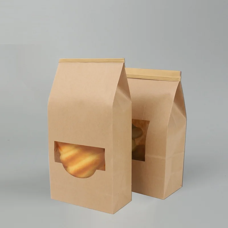 WincoPack open window wire self-sealing kraft paper takeaway bag bread nuts packaging stand up Kraft paper bag with clear window
WincoPack open window wire self-sealing kraft paper takeaway bag bread nuts packaging stand up Kraft paper bag with clear window