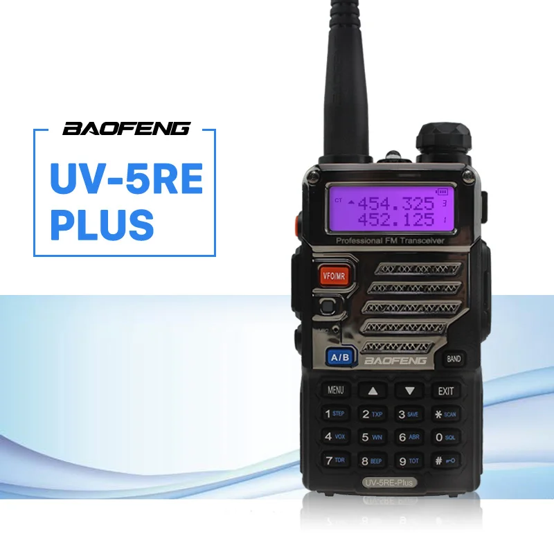 BaoFeng UV-5RE Plus Walkie Talkie CB VHF UHF Portable Ham Amateur Two Way Radio 5W Dual Band For Hunting Trucker
BaoFeng UV-5RE Plus Walkie Talkie CB VHF UHF Portable Ham Amateur Two Way Radio 5W Dual Band For Hunting Trucker