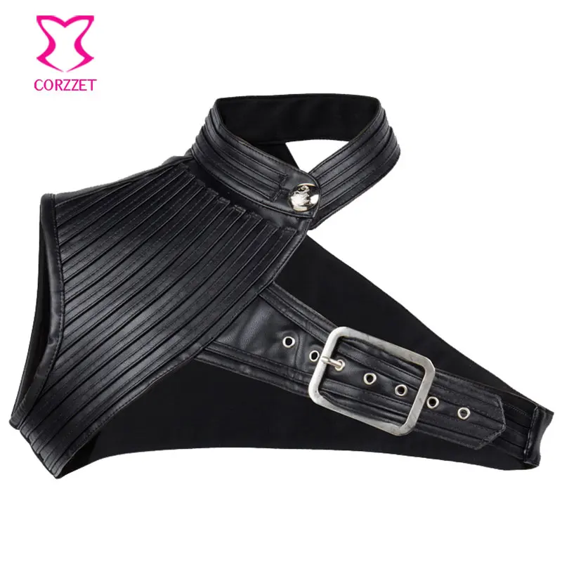 Corzzet Vintage Black &Brown Leather Collar Jacket Burlesque Steampunk Plus Size Gothic Halter Bolero
Corzzet Vintage Black &Brown Leather Collar Jacket Burlesque Steampunk Plus Size Gothic Halter Bolero