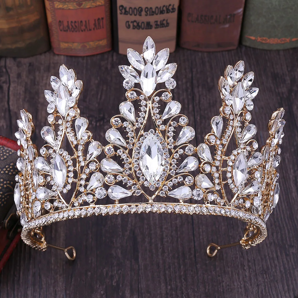 Gold White Crystal Bridal Crown Headband Fashion Classic Bride Tiara Hairband Women Party Wedding Hair Jewelry Headwear
Gold White Crystal Bridal Crown Headband Fashion Classic Bride Tiara Hairband Women Party Wedding Hair Jewelry Headwear