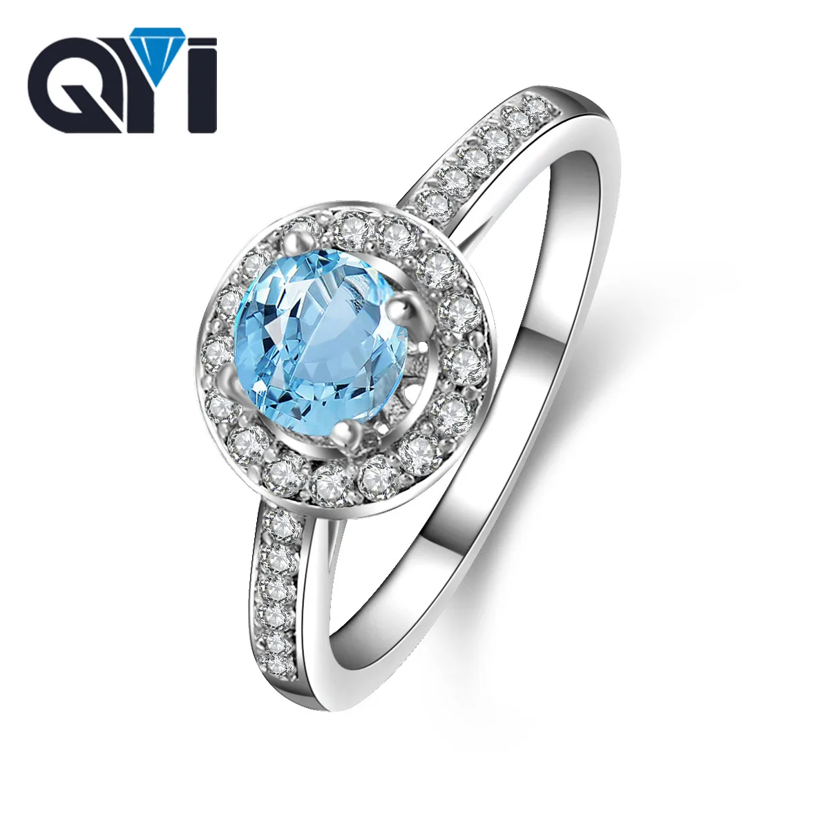 QYI 100% natural sky blue topaz rings Fashion 925 sterling silver Gemstone fine jewlery for women anniversary party gift
QYI 100% natural sky blue topaz rings Fashion 925 sterling silver Gemstone fine jewlery for women anniversary party gift