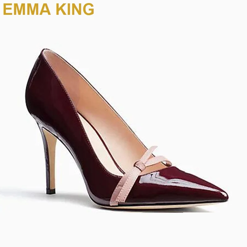 Red Patent Leather Pink Strap Women Pointed Toe High Heels Pumps Fashion Shoes Woman 2019
Red Patent Leather Pink Strap Women Pointed Toe High Heels Pumps Fashion Shoes Woman 2019