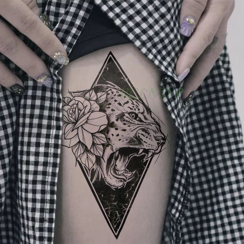 Waterproof Temporary Tattoo Sticker Angry Leopard Flower Large Size Big Tatto Flash Tatoo Fake Tattoos on Leg Arm for Men Women
Waterproof Temporary Tattoo Sticker Angry Leopard Flower Large Size Big Tatto Flash Tatoo Fake Tattoos on Leg Arm for Men Women