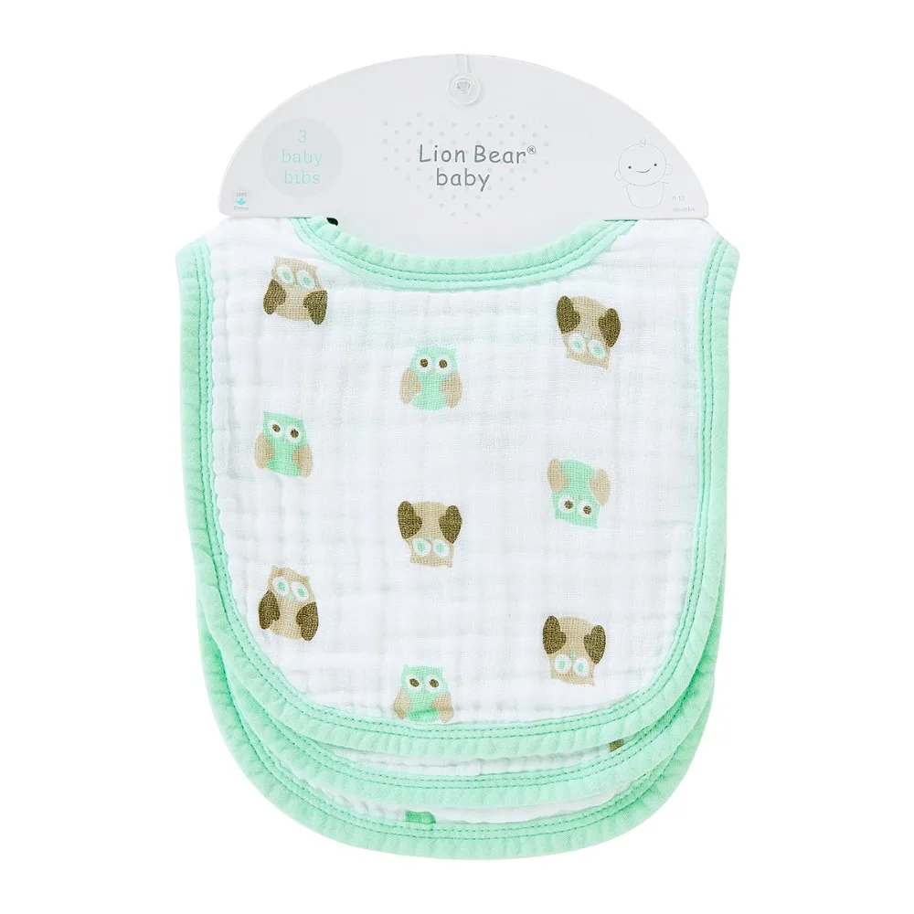 LionBear 3 Piece/Lot Newborn Baby Bibs Bandana 6 layers 100% Muslin Cotton Breathable bib Infants scarf Baby feeding Accessories
LionBear 3 Piece/Lot Newborn Baby Bibs Bandana 6 layers 100% Muslin Cotton Breathable bib Infants scarf Baby feeding Accessories