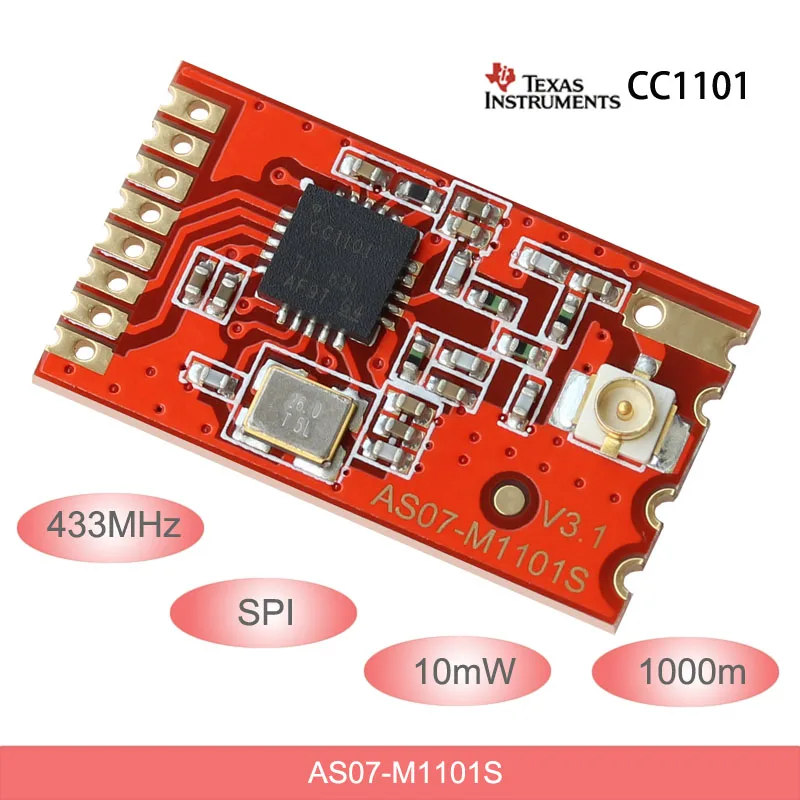 433MHz Rf Module CC1101 Wireless Transmission SPI Rf Transmitter and Receiver 10mW Wireless Transceiver IPEX
433MHz Rf Module CC1101 Wireless Transmission SPI Rf Transmitter and Receiver 10mW Wireless Transceiver IPEX