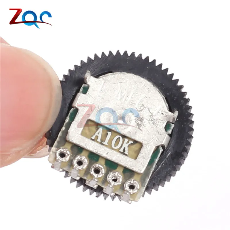 

10PCS A103 10K Duplex Gear Potentiometer Dial A10K 16x2mm for Radio MP3/MP4 Volume Adjustment Switch Potentiometers