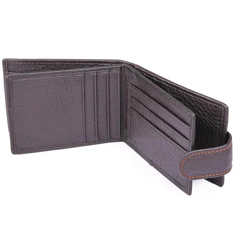 J.M.D Cow Leather Men's Wallet Coffee Short Business Card 8156C | Багаж и сумки