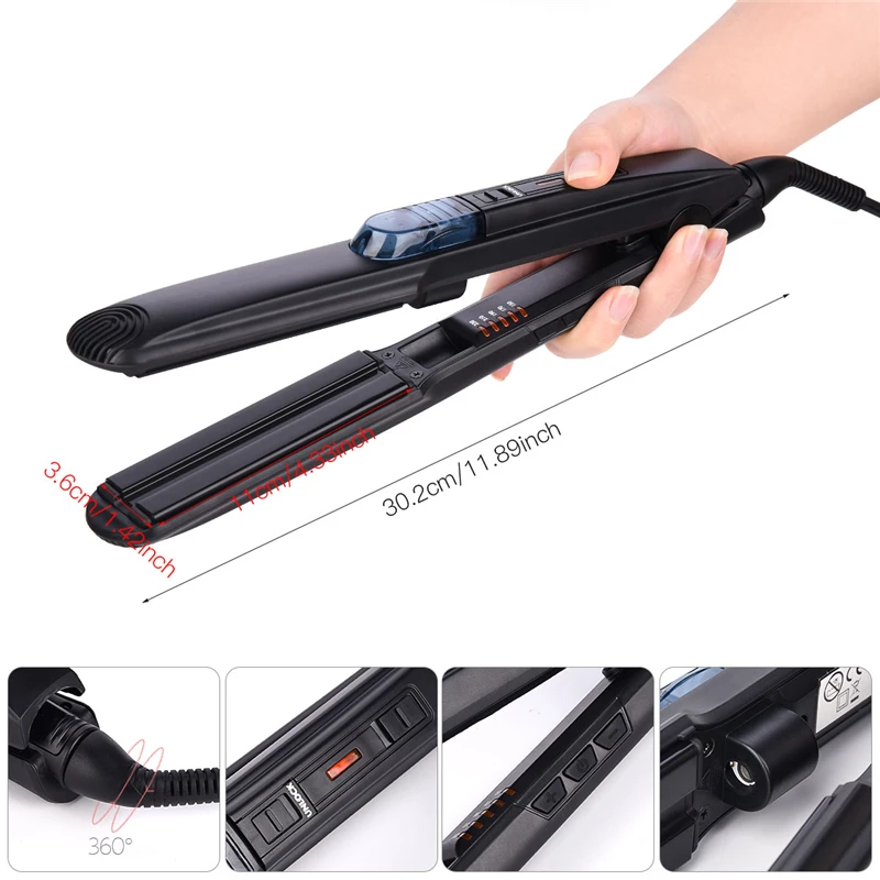 Ultrasonic Cool Mist Hair Care Iron Recovers The Damaged Hair Treatment Styler Steam Spray Hair Straightener Curler Styling Tool
Ultrasonic Cool Mist Hair Care Iron Recovers The Damaged Hair Treatment Styler Steam Spray Hair Straightener Curler Styling Tool