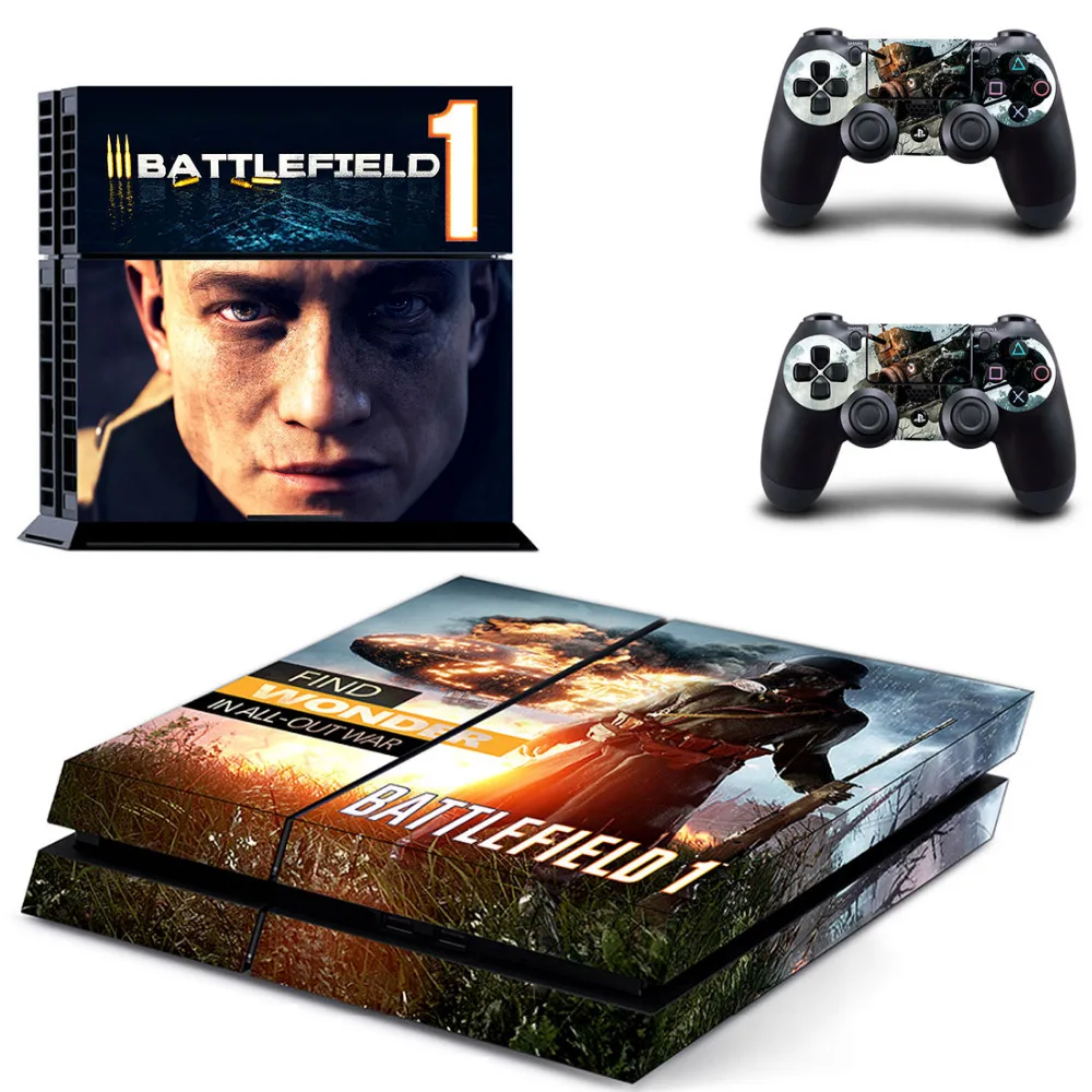 Игра поле боя 1 PS4 переводная картинка наклейка для Sony PlayStation 4 консоли и 2