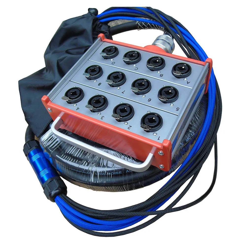 KUILONG Pro аудио 12 каналов этап змея кабель с разъемом XLR комбинированный разъем коробка 50FT-A
KUILONG Pro аудио 12 каналов этап змея кабель с разъемом XLR комбинированный разъем коробка 50FT-A