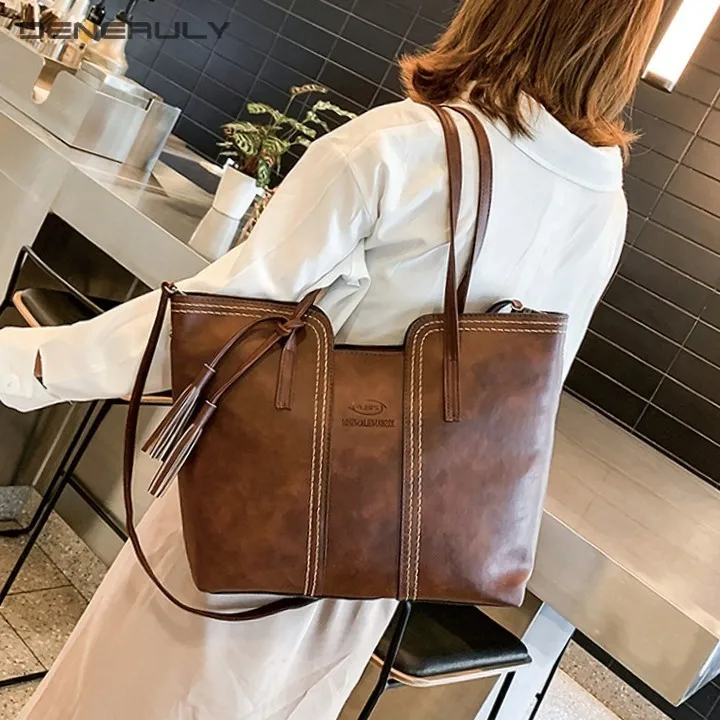2019 Vintage High Capacity Casual Tote Bag Women bolsos mujer Tassel Designer Handbags Luxury Brand Malas De Senhora Hand Bags
2019 Vintage High Capacity Casual Tote Bag Women bolsos mujer Tassel Designer Handbags Luxury Brand Malas De Senhora Hand Bags