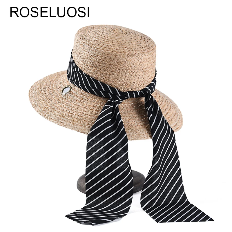 ROSELUOSI Women Summer Hat 2019 Brand New Black White Stripe Ribbon Raffia Straw Hats Wide Brim Beach Hat Sombrero Mujer Verano
ROSELUOSI Women Summer Hat 2019 Brand New Black White Stripe Ribbon Raffia Straw Hats Wide Brim Beach Hat Sombrero Mujer Verano