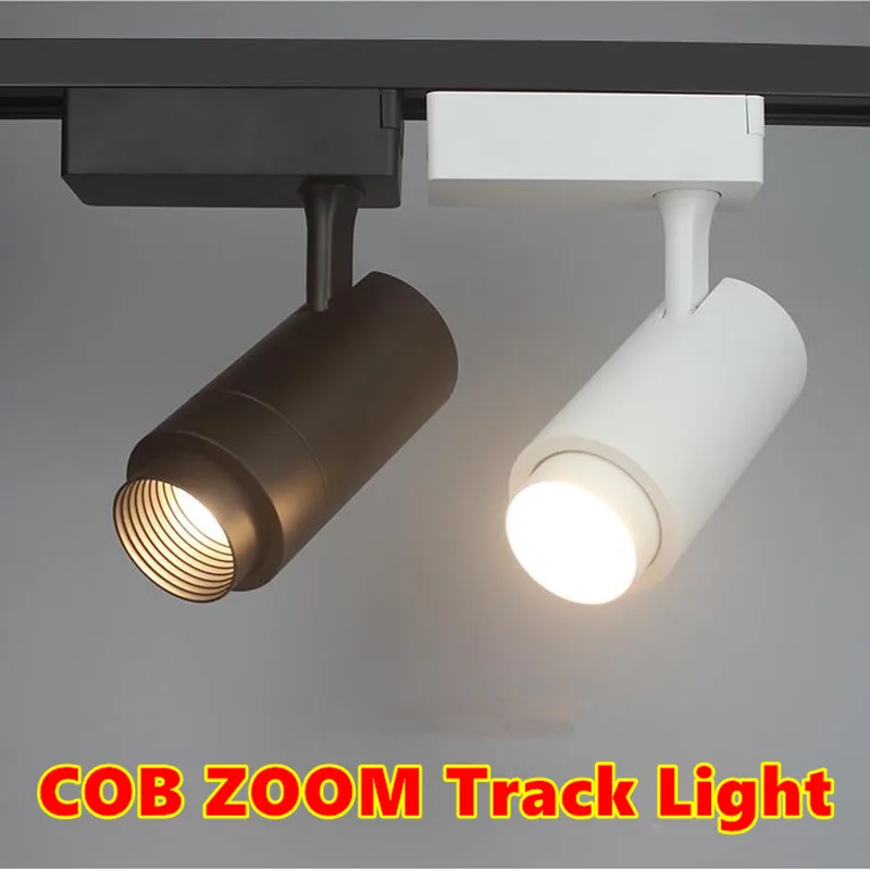 Высококачественный светодиодный Трековый прожектор 15 Вт/25 Вт/35 Вт COB ZOOM трековые