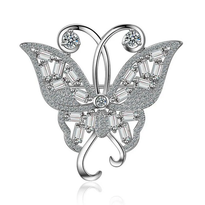 Women Fashion Luxury SilverColor Shiny Crystal Zircon Cute Butterfly Brooch For Lady Pretty Party Brooches Gift Jewelry BZ009
Women Fashion Luxury SilverColor Shiny Crystal Zircon Cute Butterfly Brooch For Lady Pretty Party Brooches Gift Jewelry BZ009