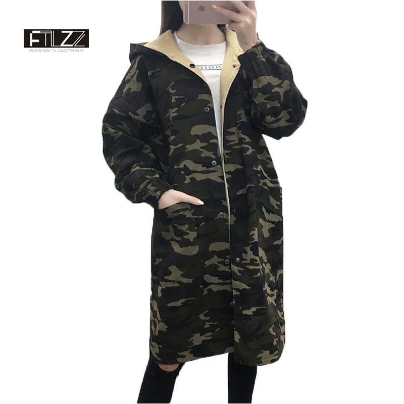 2018 New Spring Autumn Windbreaker Women Double-sided Wear Camouflage Medium Long Trench Coat Female Overcoat Casaco Feminino
2018 New Spring Autumn Windbreaker Women Double-sided Wear Camouflage Medium Long Trench Coat Female Overcoat Casaco Feminino