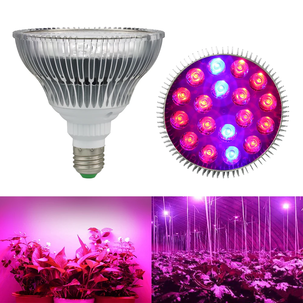 фитолампаE27 Светодиодный светильник для выращивания Phytolamp15-54WFlower лампы сада