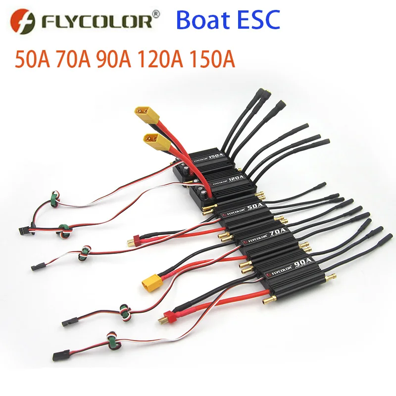 Flycolor 50A 70A 90A 120A 150A Бесщеточный Регулятор скорости ESC с поддержкой 2-6S Lipo BEC 5 В/5A для