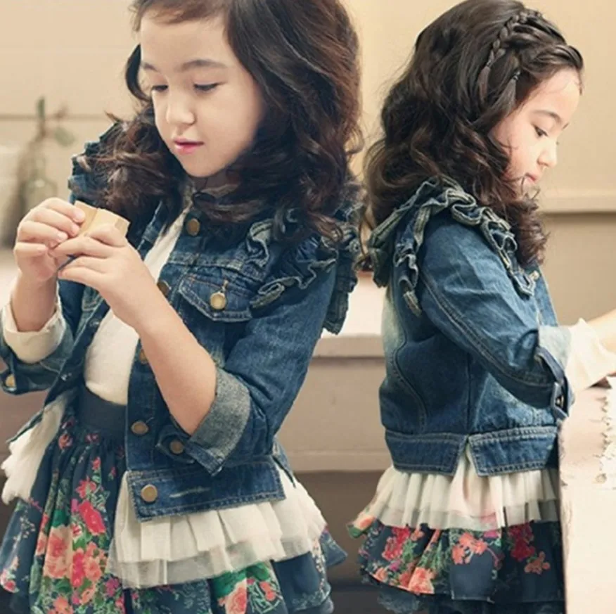 2019 spring and autumn new Korean girls denim jacket girls lace side long sleeve shirt children's clothing cardigan braid
2019 spring and autumn new Korean girls denim jacket girls lace side long sleeve shirt children's clothing cardigan braid